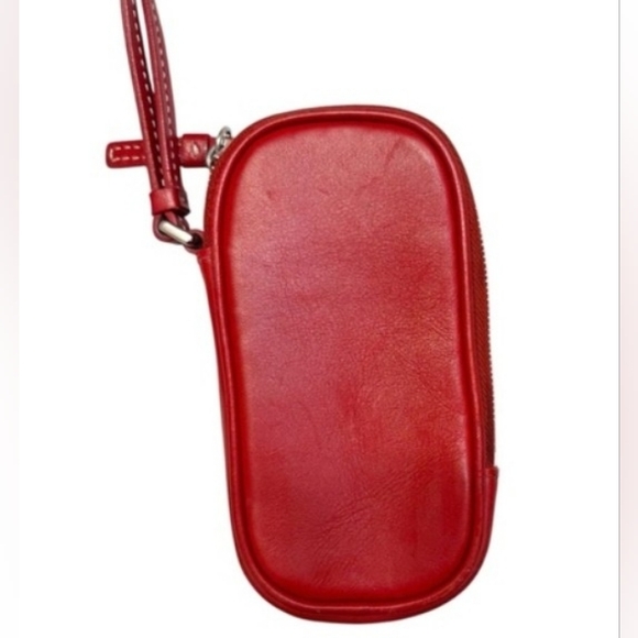 Coach Vintage Y2K Red Leather Mini Pouch Case